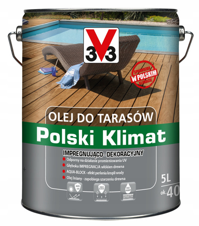 OLEJ DO TARASOW V33 na Polski Klimat bezbarwny 5L