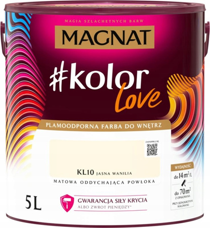 Magnat #kolorLove Jasna Wanilia KL10 5L - Lateksowa Do Twojego Wnętrza!