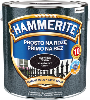 Farba do metalu HAMMERITE Młotkowy Czarny 2,5L