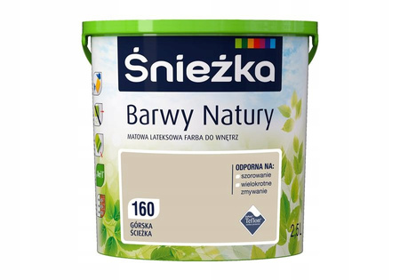 Farba Lateksowa Ścienna Śnieżka BarwyNaturyT górska ścieżka 160 poj. 5,0L