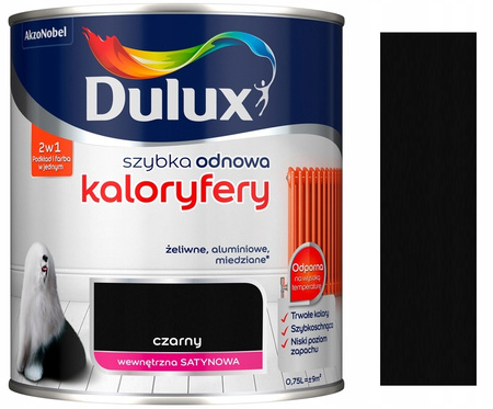 Farba Dulux do metalu 0,75 l Czarna Czerń połysk