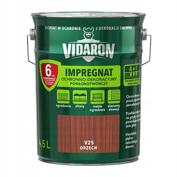 Impregnat do drewna Vidaron orzech V25 4,5L