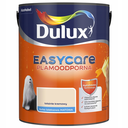 Farba lateksowa plamoodporna ścienna DULUX EASYCARE Totalnie Kremowy 5L