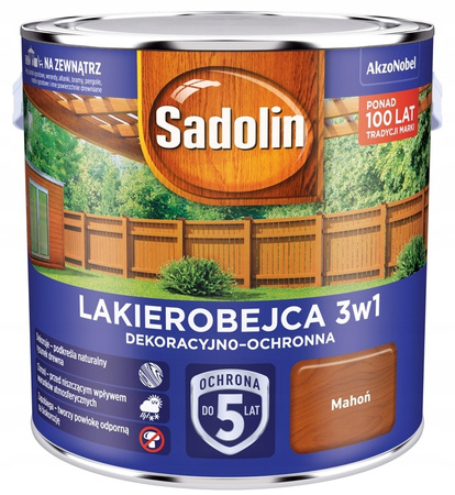 LAKIEROBEJCA NOWY SADOLIN 3W1 MAHOŃ 2,5L