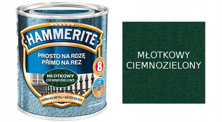 Emalia metalu HAMMERITE Ciemnozielony 0,25L