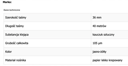 Tesa Taśma maskująca malarska papierowa 40m 38mm