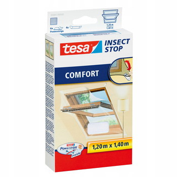 Moskitiera okno dachowe TESA COMFORT 1,2x1,4 m biała - siatka przed owadami