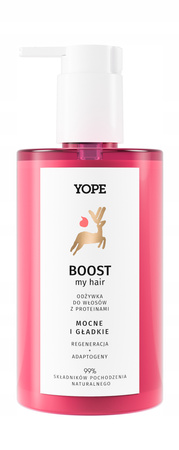 YOPE Boost my hair Odżywka z Proteinami Regeneracja i Nawilżenie dla Zniszczonych Włosów