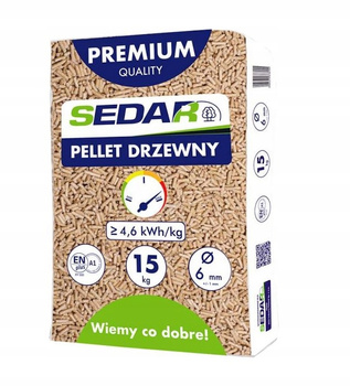 Sedar Pelet drzewny 15 kg 6mm Premium Quality z trocin iglastych