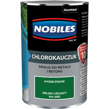 Emalia chlorokauczukowa do metalu Nobiles zielony liściasty 0,9L