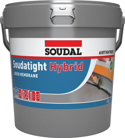 SOUDAL Płynna membrana szara Soudatight Hybrid 6kg deszczo i gazoszczelna