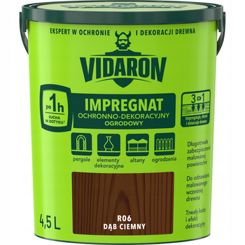 Vidaron Impregnat Ochronno Dekoracyjny Ogrodowy R06 dąb ciemny 4,5L