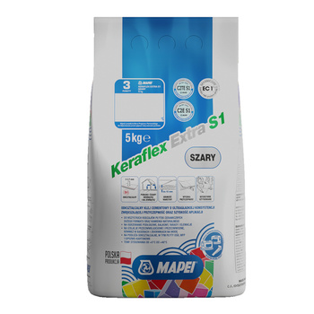 MAPEI Zaprawa klej do płytek gresu klinkieru Keraflex EXTRA S1 - szary 5 kg