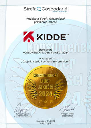 Kidde K10SCO dualny czujnik dymu i tlenku węgla z alarmem głosowym - 10lat