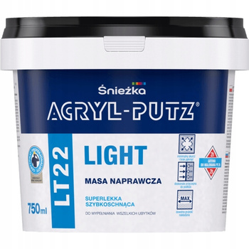 Śnieżka Acryl Putz Light LT22 - Masa naprawcza 0,75L - Szybka naprawa ścian