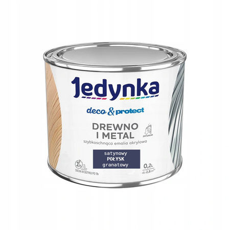 Jedynka do mebli Deco&Protect Drewno i Metal Satynowy Połysk Granatowy 0,2L