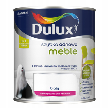 Farba akrylowa Dulux meble odnowa Biały 0,75l