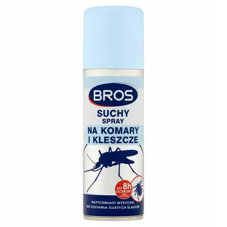 BROS SUCHY SPRAY NA KOMARY I KLESZCZE 90ML - Skuteczny Bez Plam