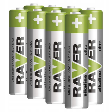 Bateria alkaliczna Raver AAA (R3) 8 szt.