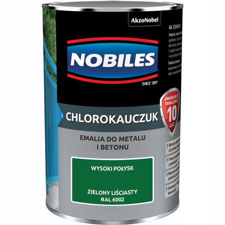 Emalia chlorokauczukowa do metalu Nobiles zielony liściasty 0,9L