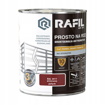 Farba RAFIL PROSTO NaRdzę RAL3011 0,75L