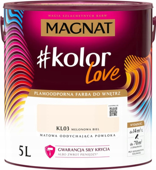 Magnat #kolorLove Melonowa Biel KL03 5L - Lateksowa Do Twojego Wnętrza!