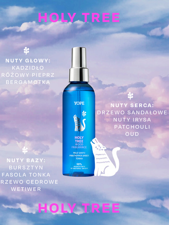 YOPE Naturalna zapachowa mgiełka do ciała Irys i Ambra Holy Tree 150ml