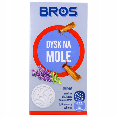 BROS dysk na mole lawenda - skuteczny odstraszacz moli