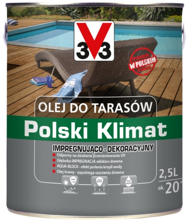 OLEJ DO TARASOW V33 na Polski Klimat Teak 2.5L