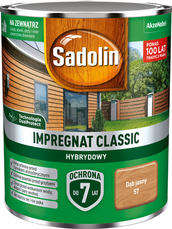 Impregnat drewna Sadolin Hybrydowy Dąb Jasny 0,75L