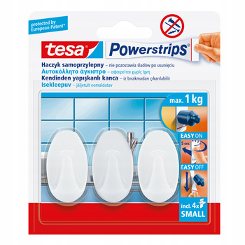 TESA Haczyk POWERSTRIPS Trend mały 57533 biały