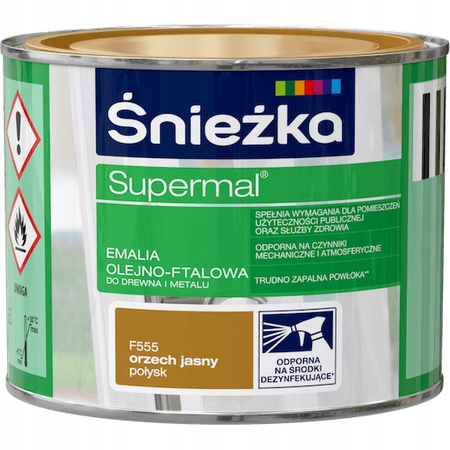 Emalia olejno-ftalowa Śnieżka Supermal® Orzech Jasny F555 -  0,2L