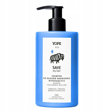 YOPE MEN Save my hair Szampon przeciw wypadaniu włosów 300ml - nadmierne wypadanie