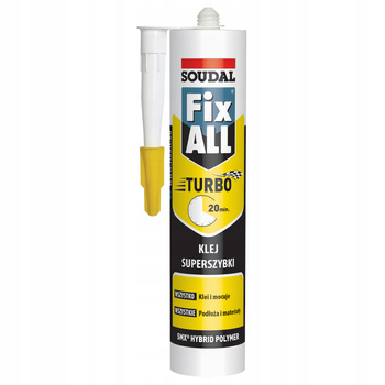 Klej uszczelniacz hybrydowy uniwersalny Soudal FixALL TURBO 290 ml  super szybki