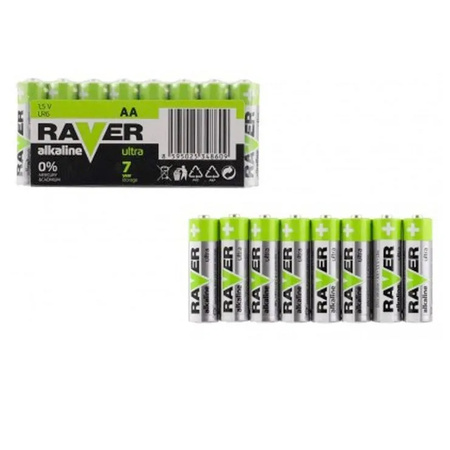 Bateria alkaliczna Raver AA (R6) 8 szt.