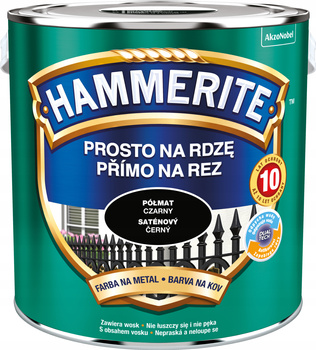 Farba do metalu HAMMERITE Półmat Czarny 2,5L