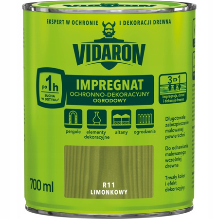 Vidaron Impregnat Ochronno Dekoracyjny Ogrodowy 700 ml R11 limonka 0,7L