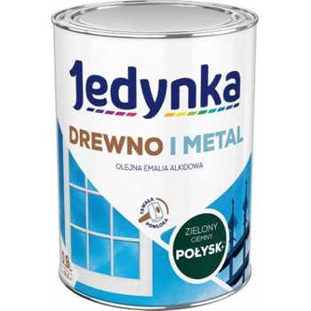 JEDYNKA Drewno i Metal Emalia Alkidowa Połysk ZIELONY CIEMNY 0,9L