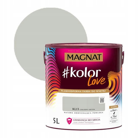 Magnat #kolorLove Chłodny Beton KL13 5L - Lateksowa Do Twojego Wnętrza!