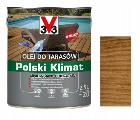 OLEJ DO TARASOW V33 na Polski Klimat Dąb 2.5L