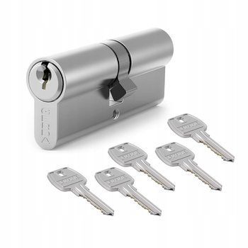 Wkładka bębenkowa GERDA H Plus 30/40 nikiel satyna - atestowana, 5 kluczy