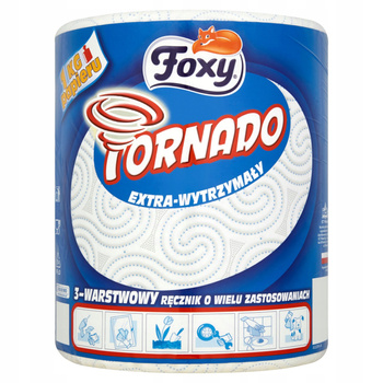 FOXY TORNADO RĘCZNIK PAPIEROWY 1 sztuka 3-warstwowy - 1 KG PAPIERU
