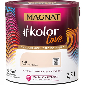 Farba Lateksowa Oddychająca Magnat #kolorLove KL36 Prażony Migdał 2,5L