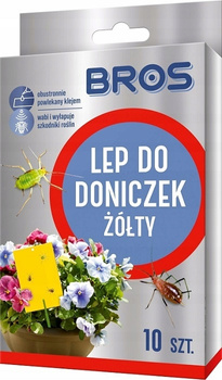 BROS Lep na owady mszyce ziemiórki do doniczek żółty 10szt