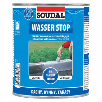 SOUDAL WASSER STOP WODA STOP USZCZELNIACZ DEKARSKI 0,75 L