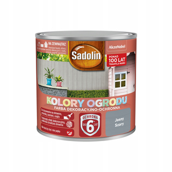 Farba do drewna Sadolin Ogród Jasny Szary 0,25L