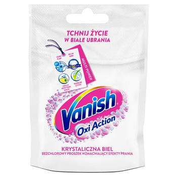 30g mocy - Vanish Oxi Action WHITE usuwa nawet najtrudniejsze plamy