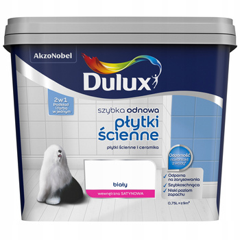 Farba akrylowa do płytek Dulux 0,75 l biel półmat