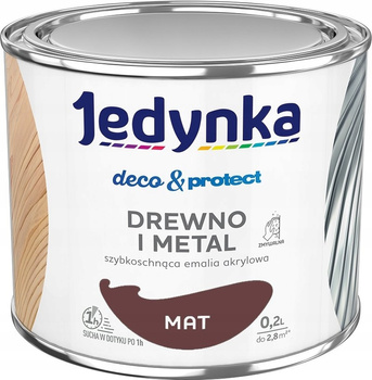 Jedynka do mebli Deco&Protect Drewno i Metal Mat Mahoń 0,2L