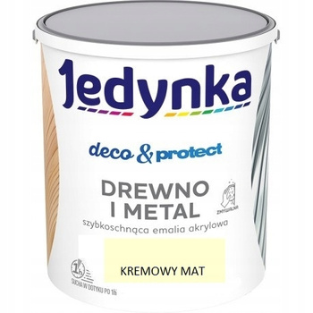 Jedyna Farba akrylowa Deco & Protect Drewno i Metal Mat Kremowy 0,2L